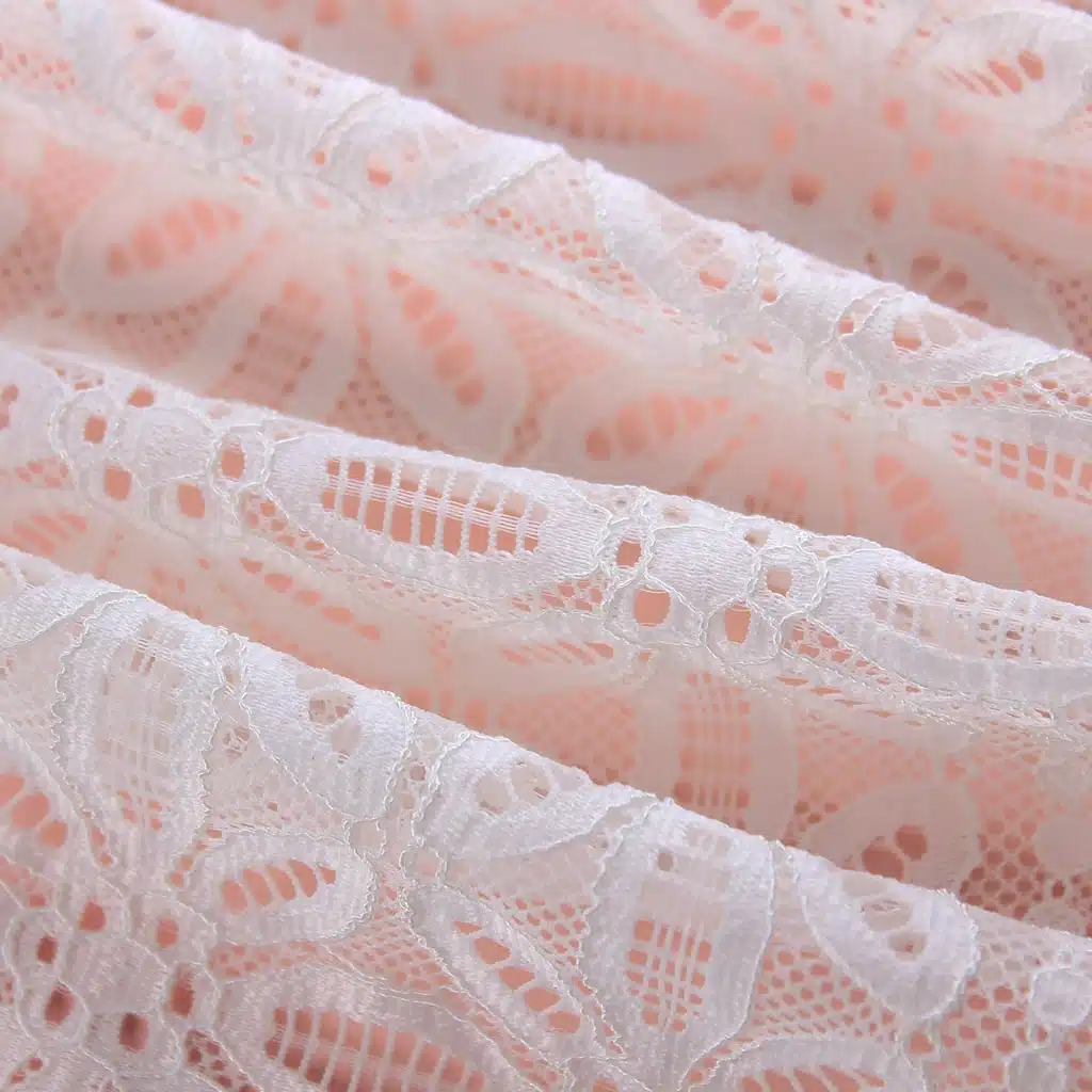 how to develop white lace fabric