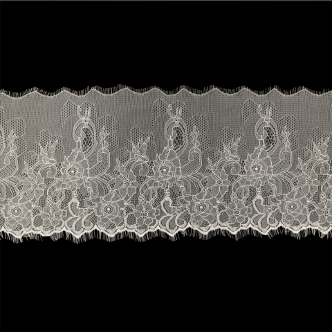 Blanc de Blanc Floral Chantilly Lace trim